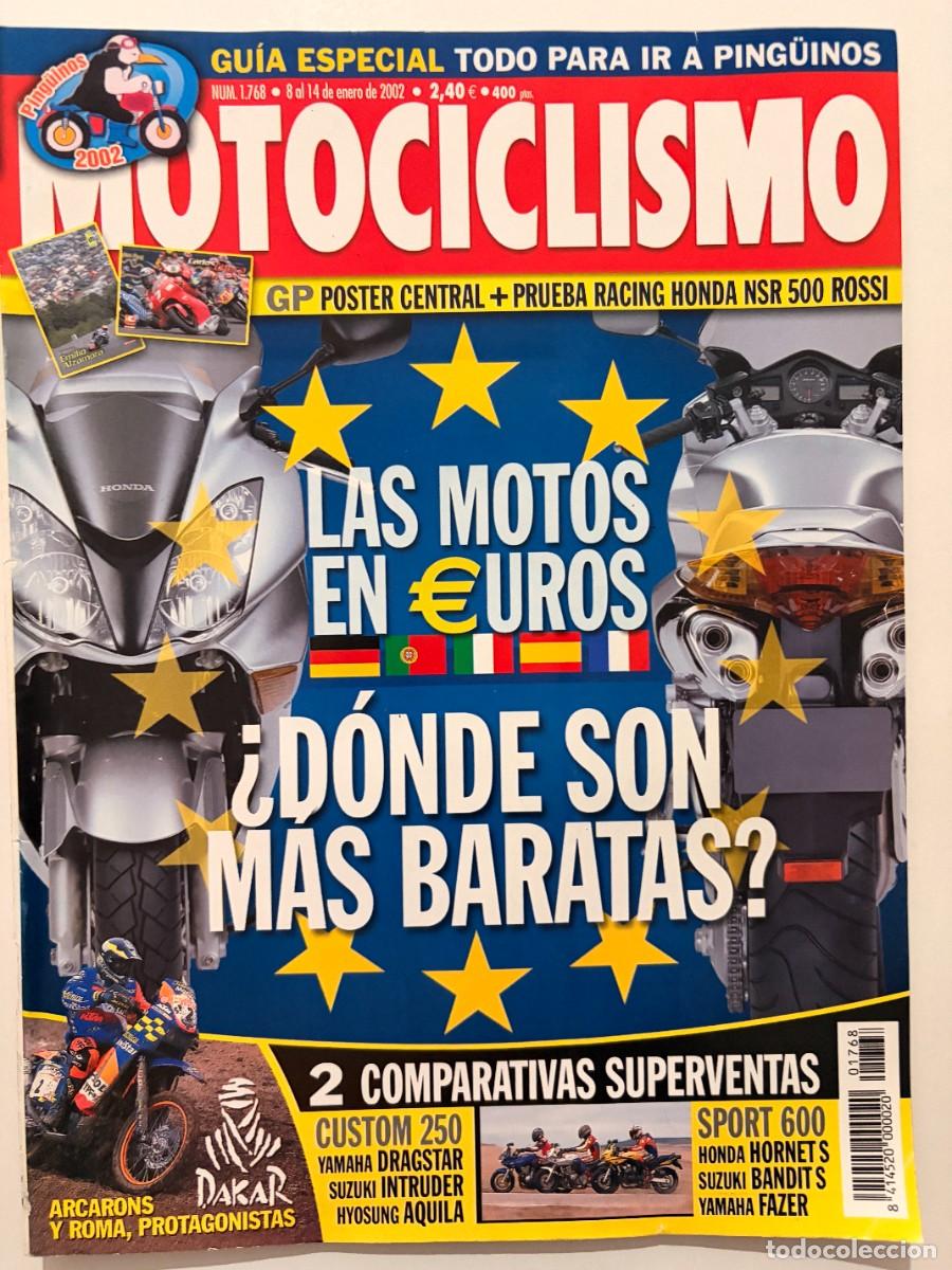 Coches y Motocicletas: MOTOCICLISMO. N&ordm; 1768. ENERO 2002. LAS MOTOS EN EUROS. COMPARATIVAS SUPERVENTAS: CUSTOM 250/SPORT 60