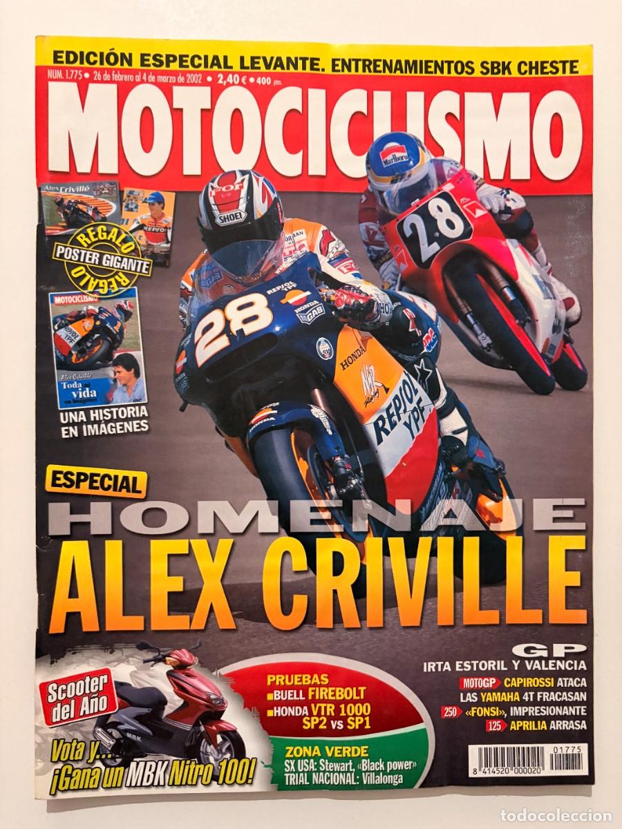 Coches y Motocicletas: MOTOCICLISMO. N&ordm; 1775. FEBRERO. 2002. HOMENAJE ALEX CREVILLE. PRUEBAS : BUELL FIREBOLT/HONDA.. LEER