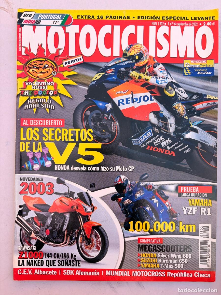 Autos und Motorr&auml;der: MOTOCICLISMO. N&deg; 1802. SEPTIEMBRE 2002. LO SECRETOS DE LA V5. NOVEDADES 2003. YAMAHA YZF R1