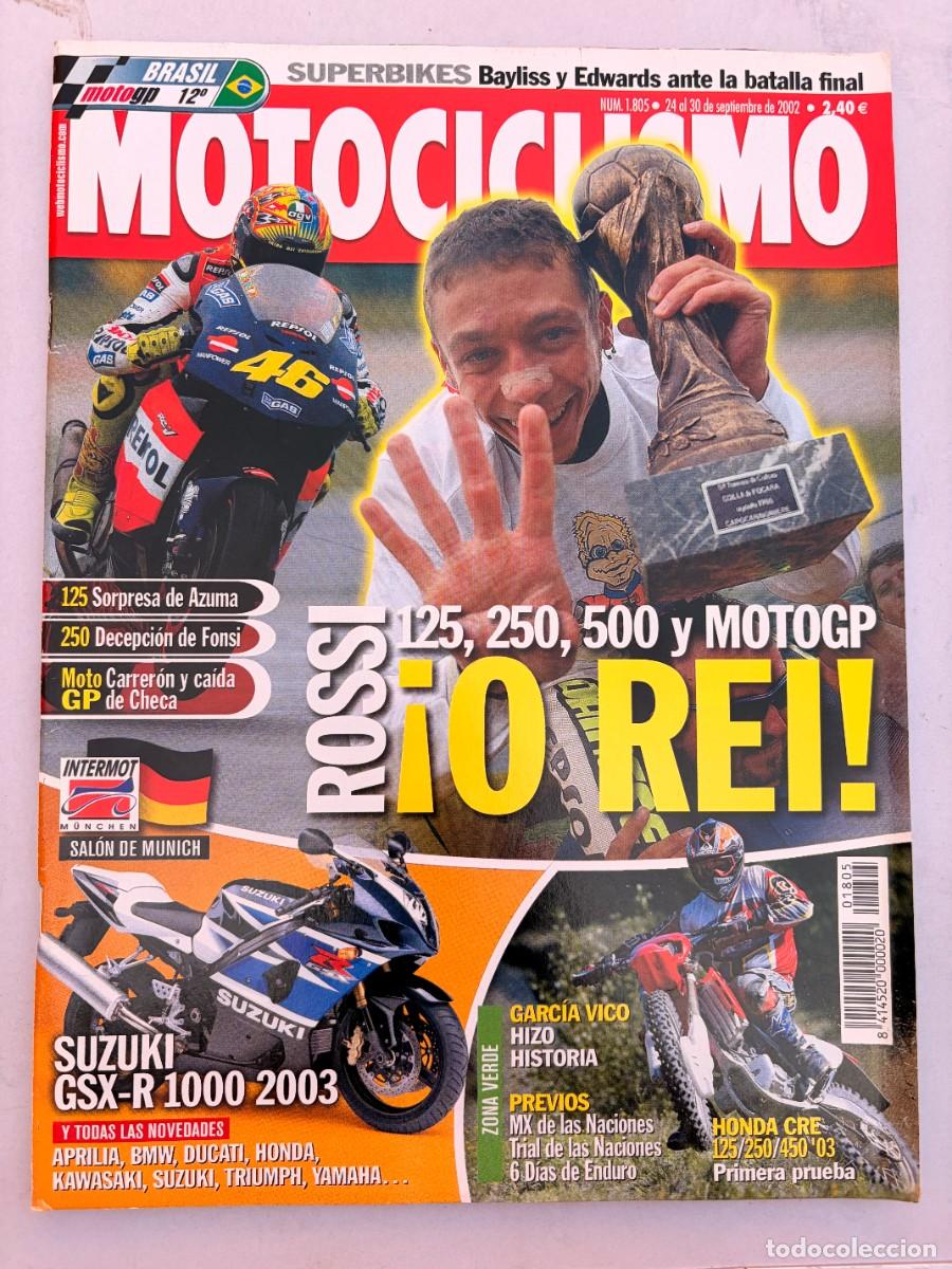 Autos und Motorr&auml;der: MOTOCICLISMO. N&deg; 1805. SEPTIEMBRE 2002. ROSSI, CAMPE&Oacute;N EN 125, 250, 500 Y MOTO GP. LEER