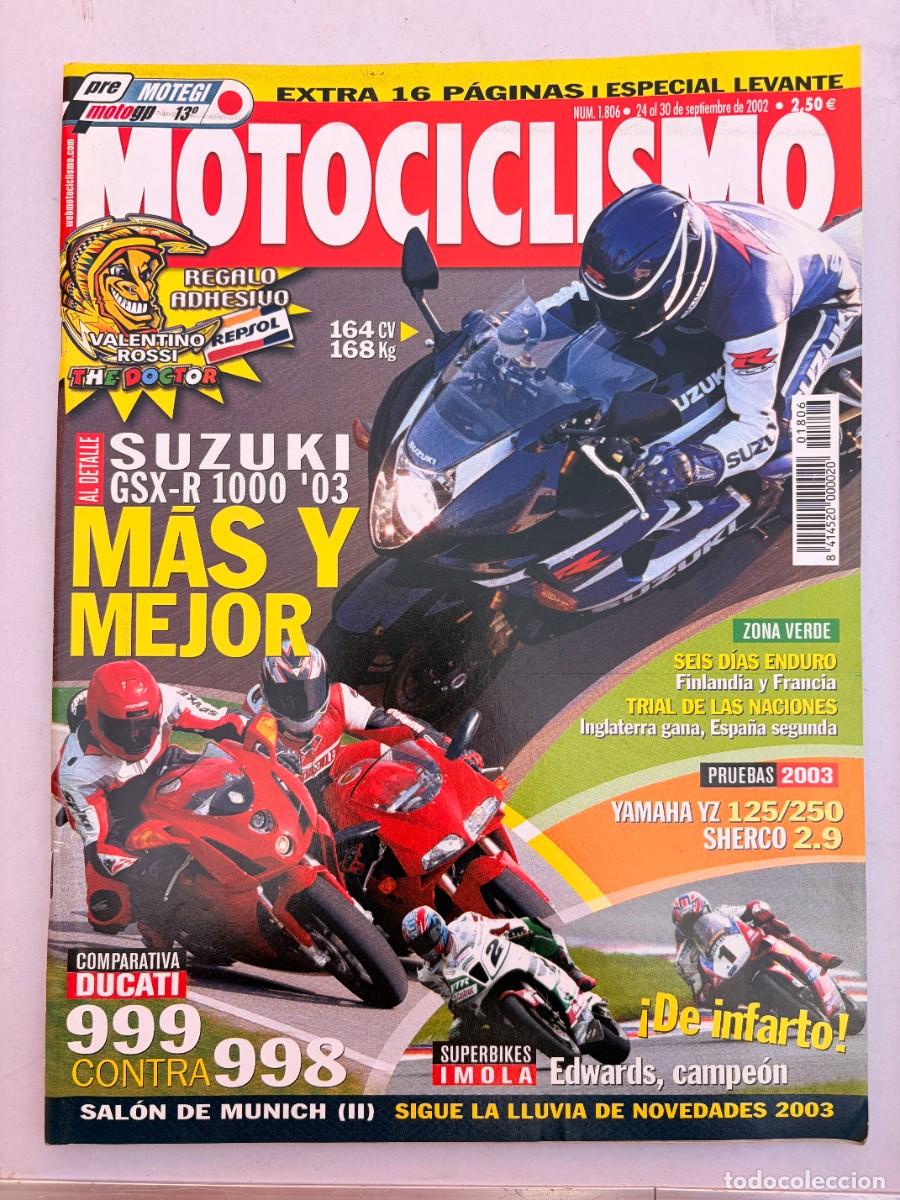 Autos und Motorr&auml;der: MOTOCICLISMO. N&deg; 1806. SEPTIEMBRE 2002. SUZUKI GSX-R 1000 &lsquo;03. DUCATI 999 CONTRA 998. LEER