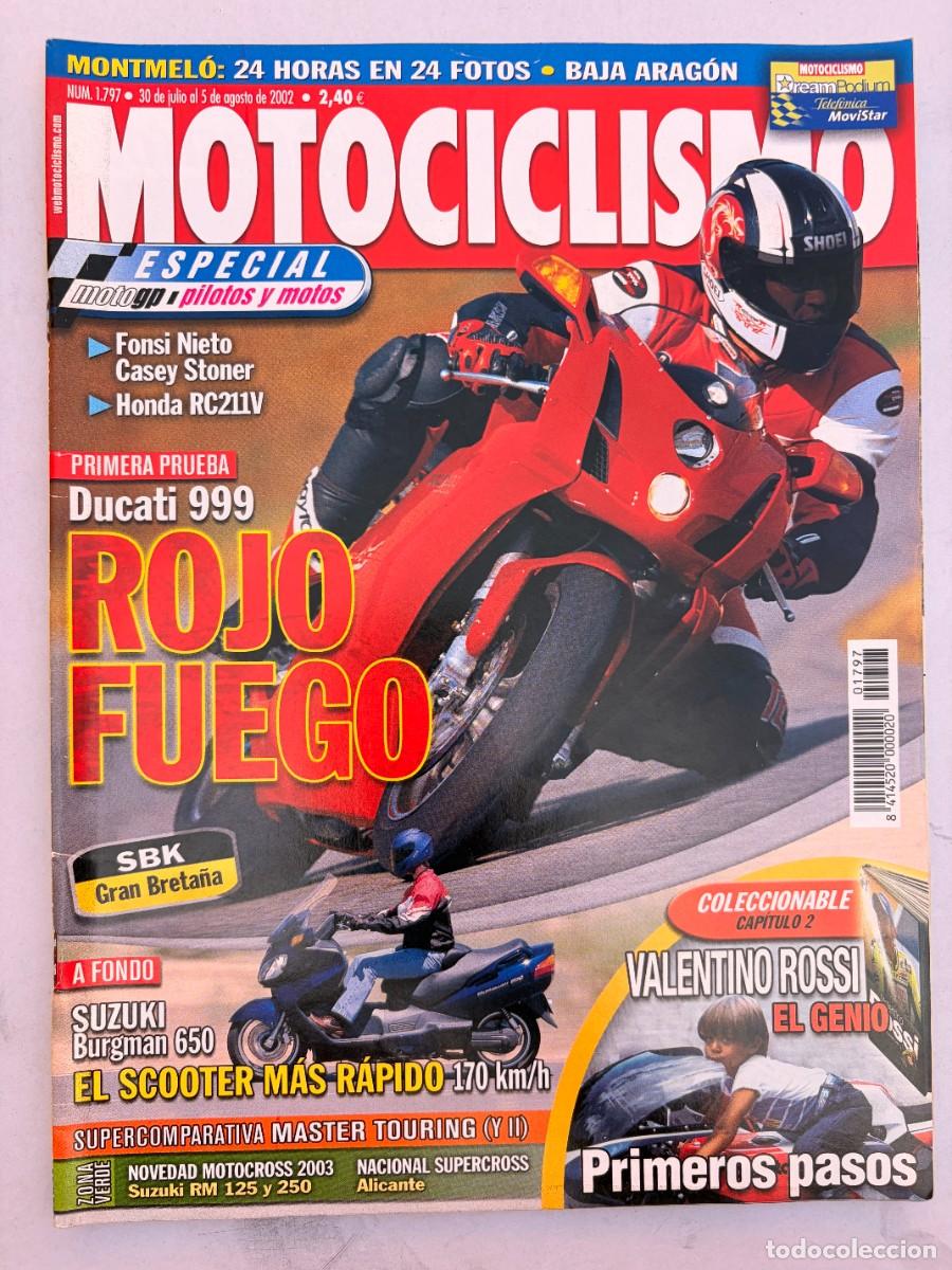 Coches y Motocicletas: MOTOCICLISMO. N&ordm; 1797. JULIO. 2002. PRUEBA : DUCATI 999, ROJO FUEGO. SBK GRAN BRETA&Ntilde;A. SUZUKI. LEER.