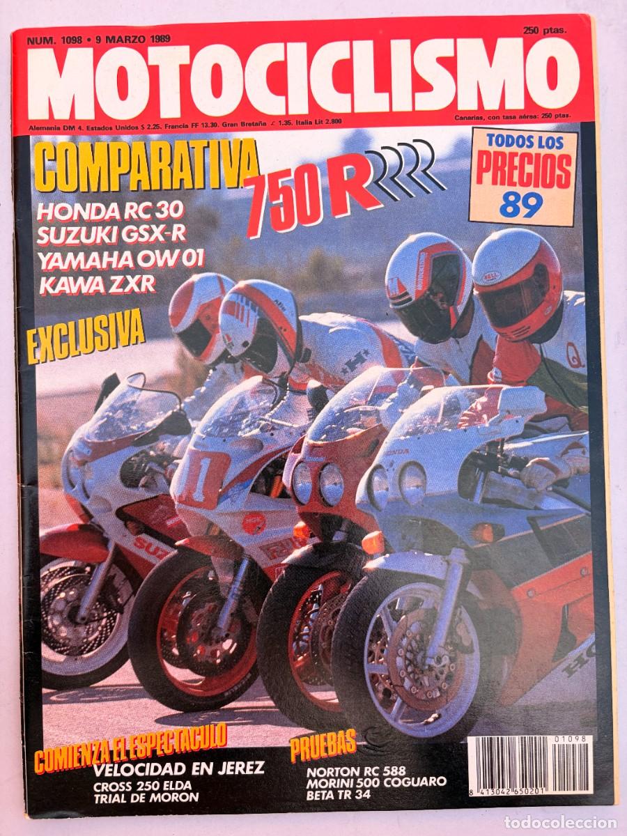 Coches y Motocicletas: MOTOCICLISMO. N&deg; 1098. MARZO 1989. HONDA RC 30. SUZUKI GSX-R. COMIENZA EL ESPECT&Aacute;CULO EN JEREZ. LEER