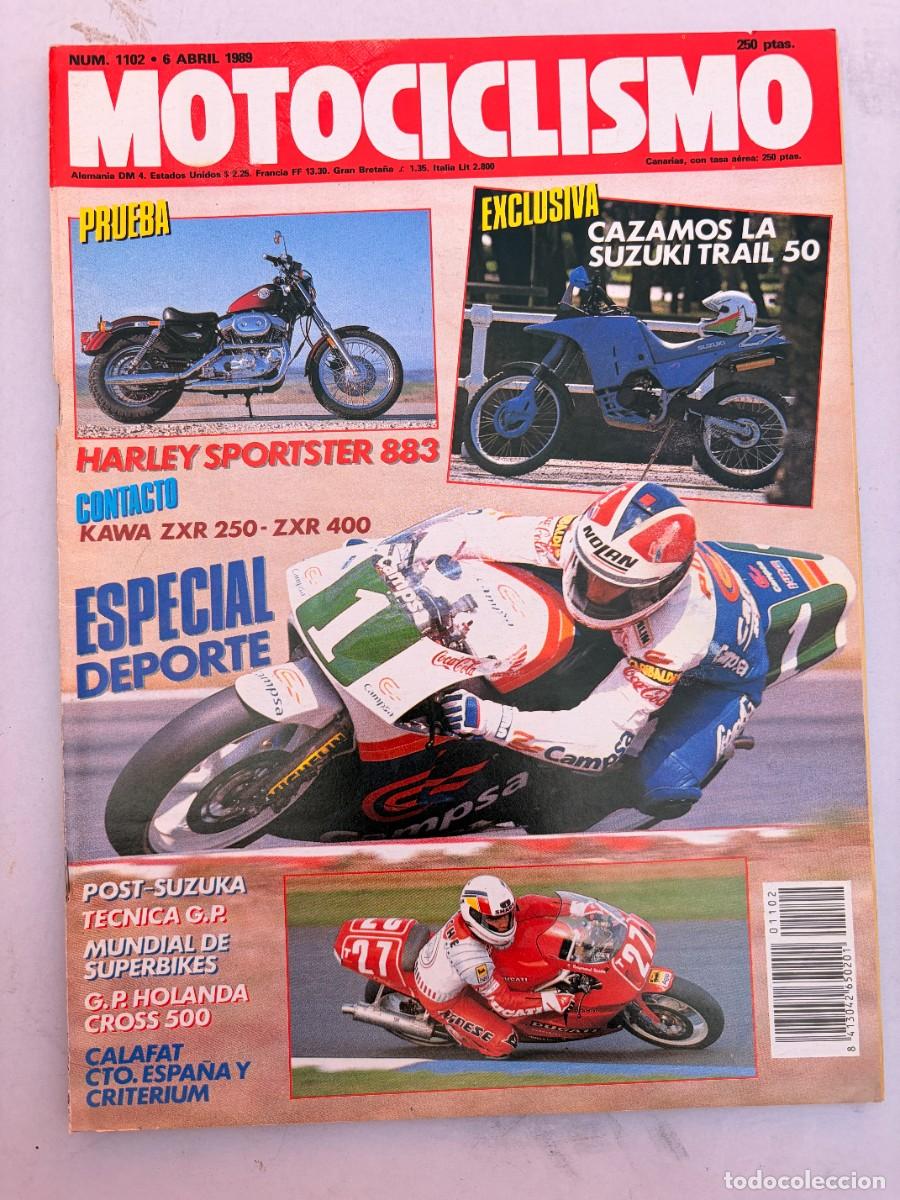 Coches y Motocicletas: MOTOCICLISMO. N&ordm; 1102. ABRIL 1989.HARLEY DAVIDSON SPORTER 883. J.M. BAYLE. SUPERBIKE. KAWA ZXR. LEER