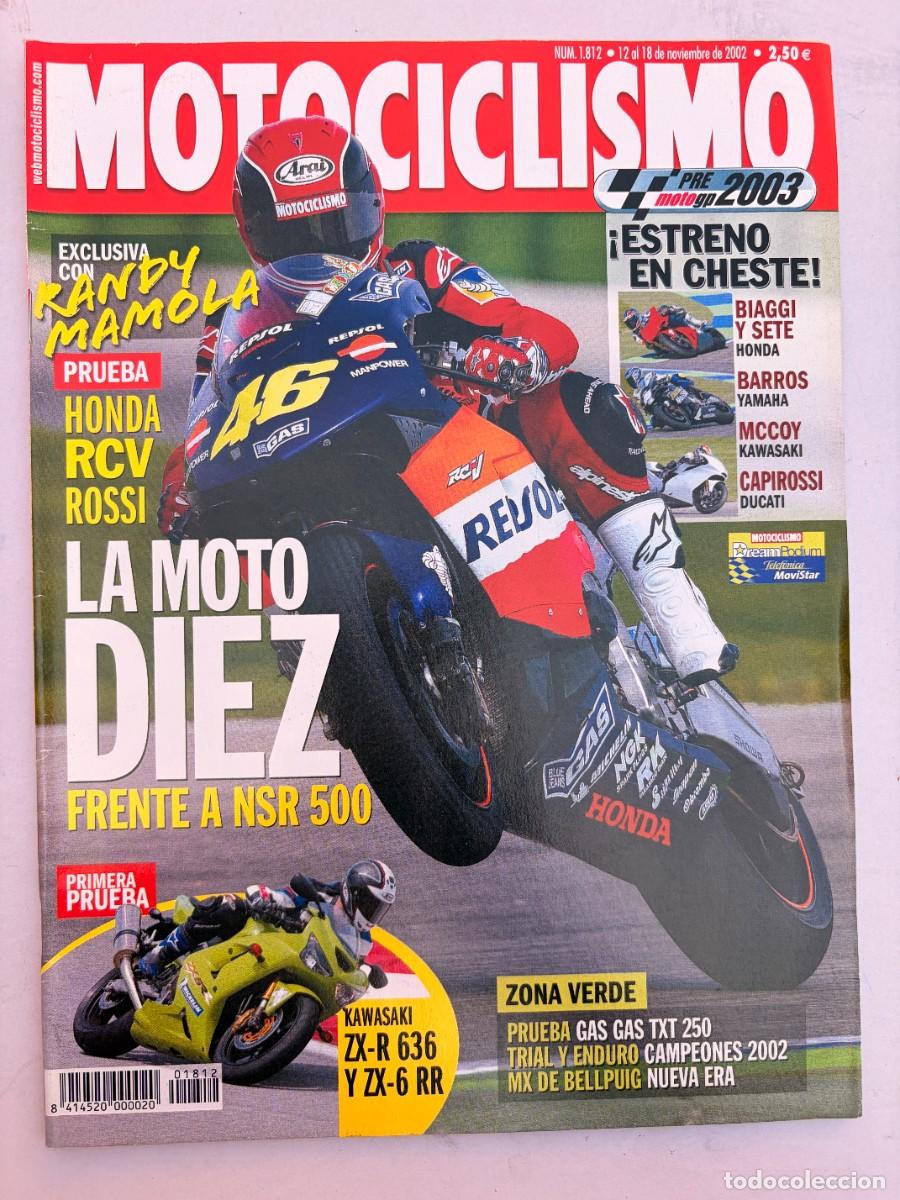 Coches y motocicletas: MOTOCICLISMO. N&ordm; 1812. NOVIEMBRE 2002. PRUEBA : HONDA RCV ROSSI. BIAGGI Y SETE HONDA. LEER.