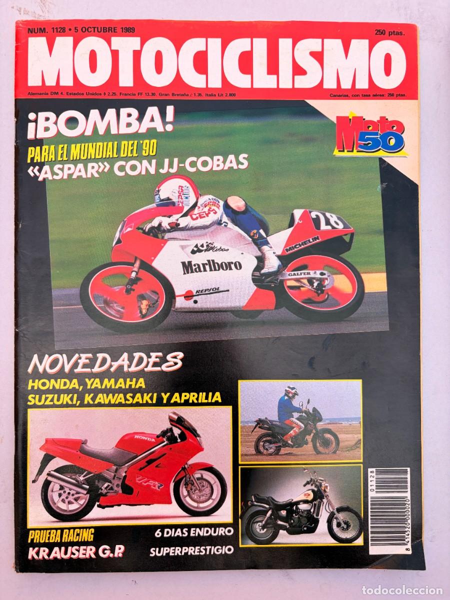 Coches y Motocicletas: MOTOCICLISMO. N&ordm; 1128. OCTUBRE 1989. APRILIA &acute;90. ALBERTO PUIG. EL CAMPEONATO DE RALLYES. LEER.