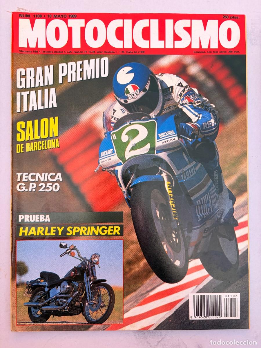 Coches y Motocicletas: MOTOCICLISMO. N&ordm; 1108. MAYO 1989. GP ITALIA. T&Eacute;CNICA GP 250. HARLEY SPRINGER. ENDURO EN ESPA&Ntilde;A. LEER