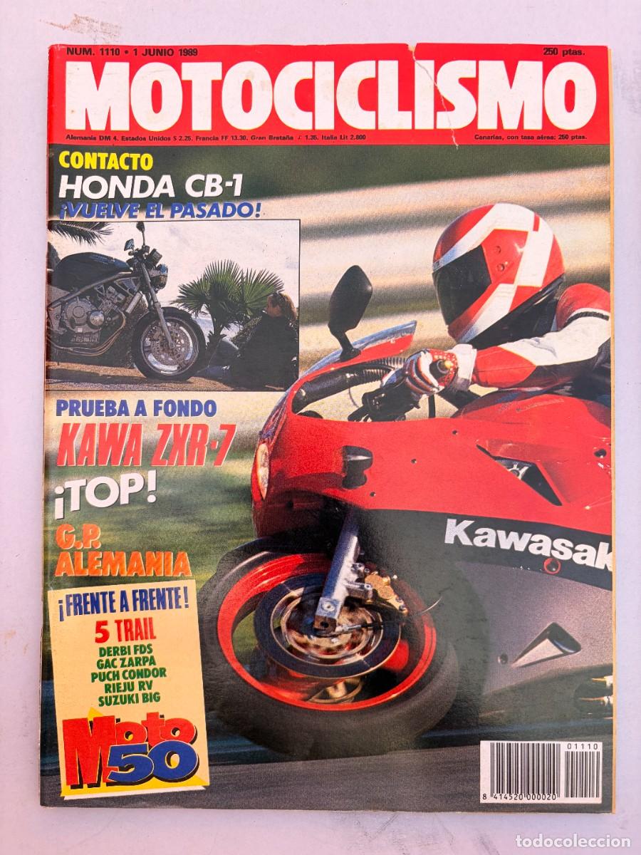 Coches y Motocicletas: MOTOCICLISMO. N&ordm; 1110. JUNIO 1989. PRUEBA: KAWASAKI ZXR-7. SAL&Oacute;N DE BARCELONA. G.P. LEER
