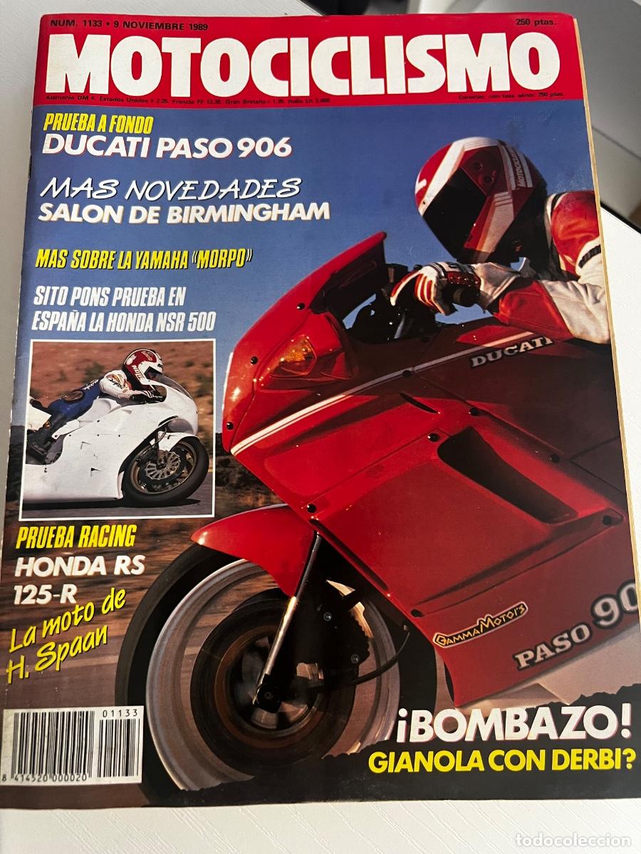 Coches y Motocicletas: MOTOCICLISMO. N&ordm; 1133. A&Ntilde;O 1989. PRUEBA: DUCATI PASO 906. HONDA RS 125-R. HUSQVARNA 410 RALLYE. LEER