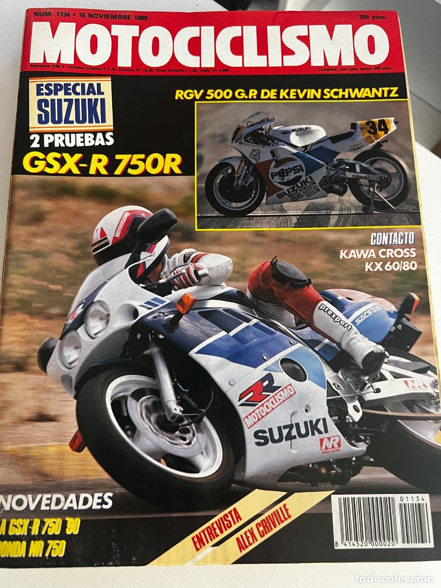 Coches y Motocicletas: MOTOCICLISMO. N&ordm; 1134. A&Ntilde;O 1989. PRUEBA: SUZUKI GSX-R 750R. KAWA CROSS KX60/80. ESCUDER&Iacute;AS... LEER.