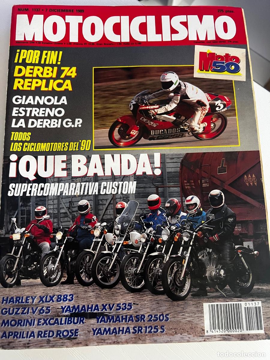 Coches y Motocicletas: MOTOCICLISMO. N&ordm; 1137. A&Ntilde;O 1989. HARLEY XLX 883. GUZZI V65. MORINI EXCALIBUR. YAMAHA SR 250S... LEER
