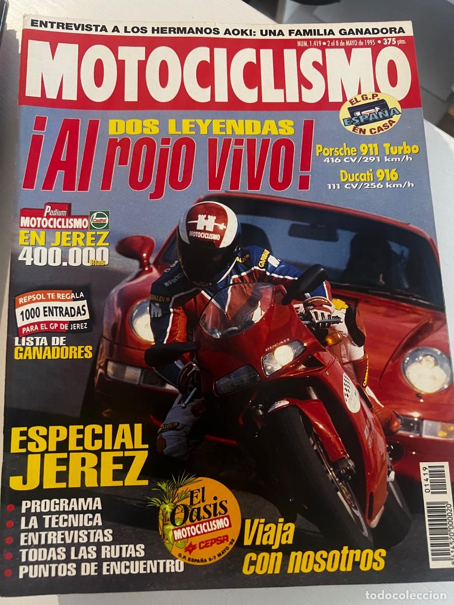 Coches y Motocicletas: MOTOCICLISMO. N&ordm; 1419. MAYO 1995. DUCATI 916 PORSCHE 911 TURBO ITALJET FORMULA 50 MOTO GP.. LEER.