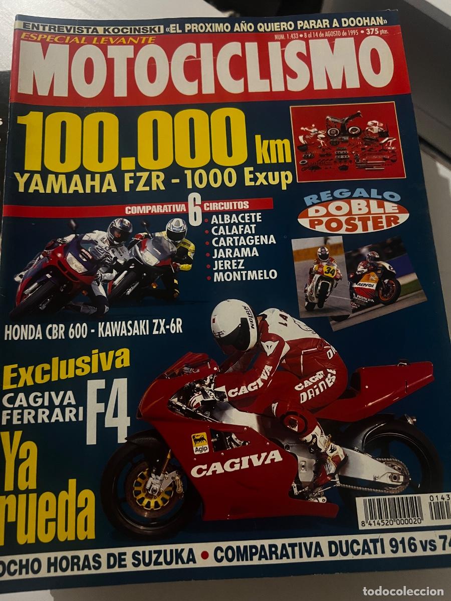 Coches y Motocicletas: MOTOCICLISMO. N&ordm; 1433. AGOSTO 1995. CAGIVA FERRARI F4 YA RUEDA. HONDA CBR 600. KAWASAKI ZX..... LEER