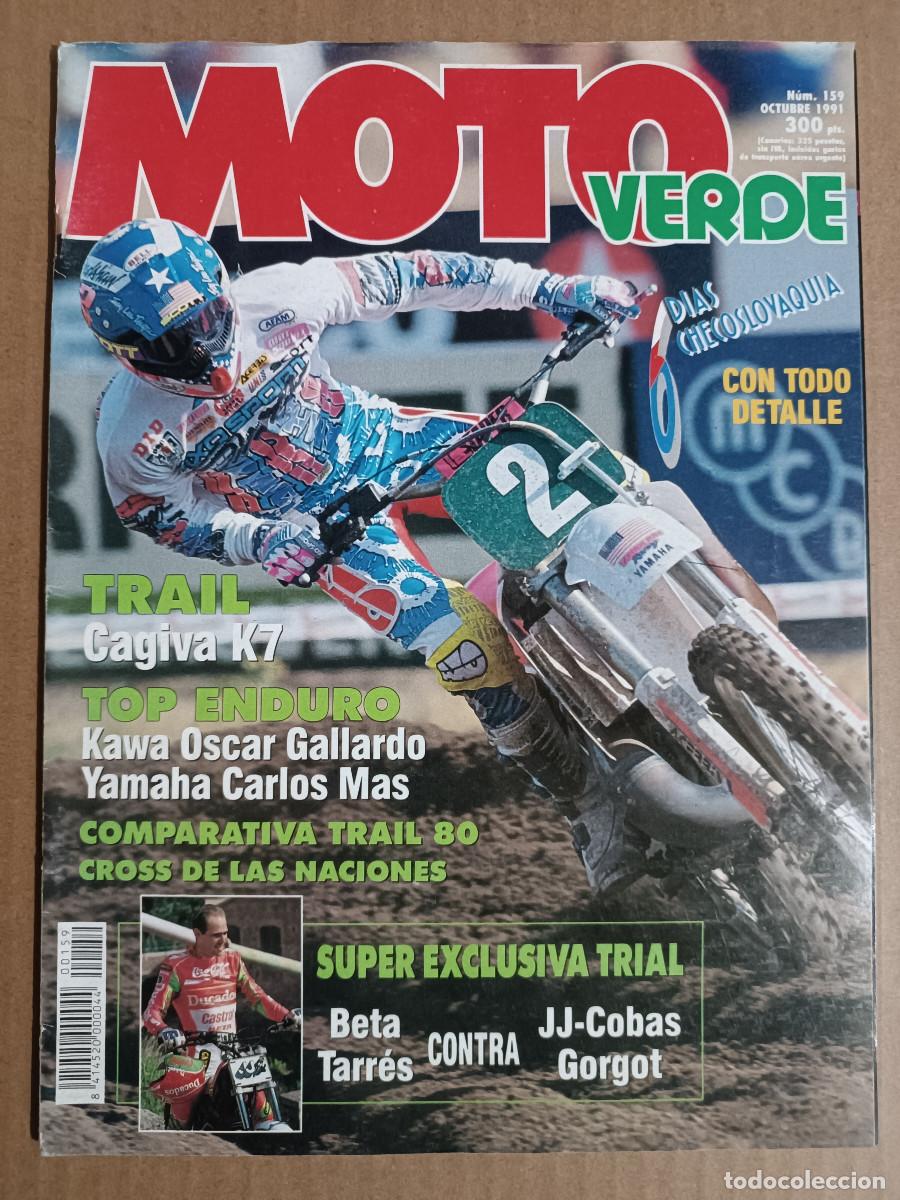 Coches y motocicletas: REVISTA MOTO VERDE N&ordm; 159 A&Ntilde;O 1991. PRU: CAGIVA K-7. COMP: KTM GS 80 X, HONDA CRM 80 R, YAMAHA DT 80