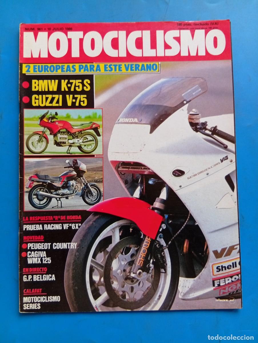 Coches y motocicletas: MOTOCICLISMO. N&ordm; 961. A&Ntilde;O 1986. BMW K75S. PEUGEOT COUNTRY. GP B&Eacute;LGICA. MOTOCICLISMO SERIES.... LEER.