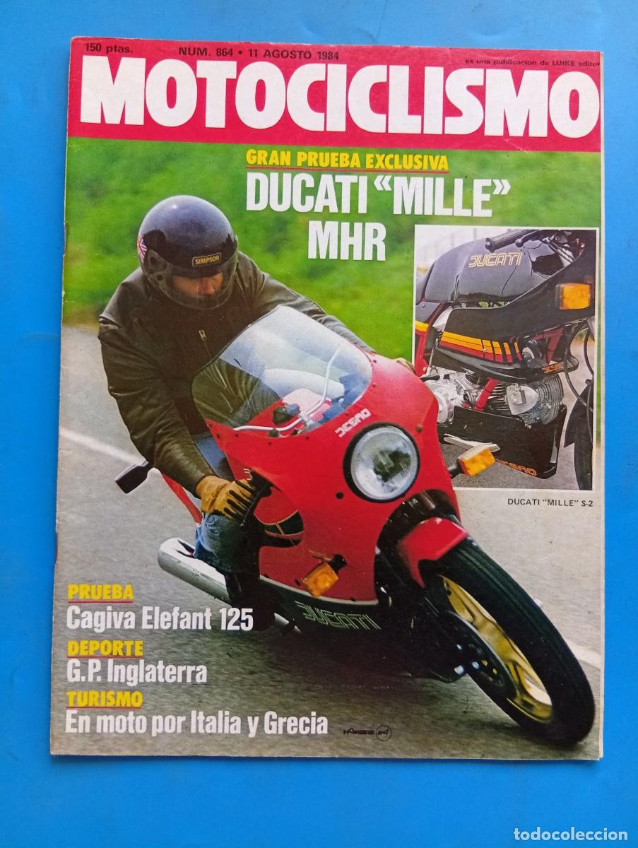 Coches y motocicletas: MOTOCICLISMO. N&ordm; 864. A&Ntilde;O 1984. DUCATI MILLE MHR S-2. CAGIVA ELEFANT 125. GP INGLATERRA. ALCI.. LEER