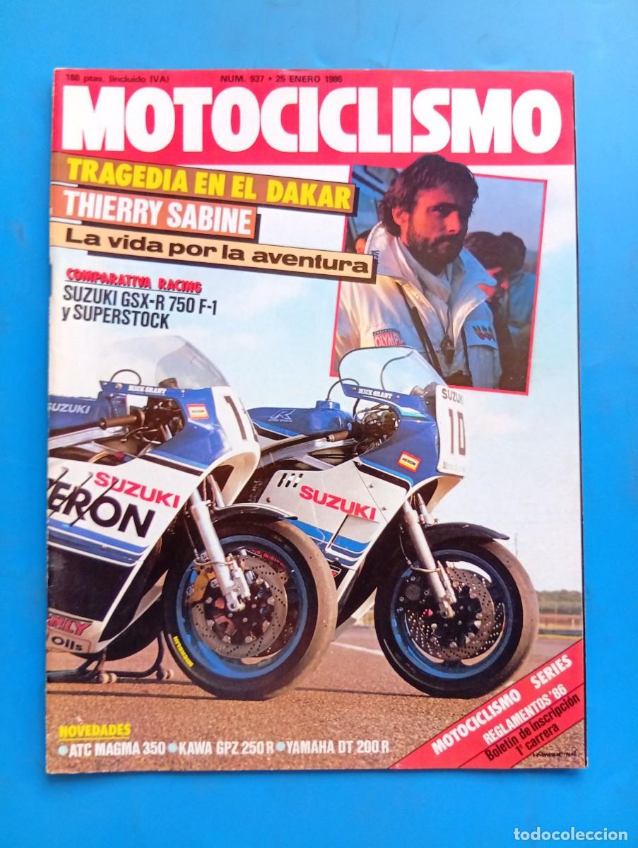 Coches y motocicletas: MOTOCICLISMO. N&ordm; 937. A&Ntilde;O 1986. SUZUKI GSX-R 750. KAWASAKI GPZ-250 R / YAMAHA DT-200 R... LEER.