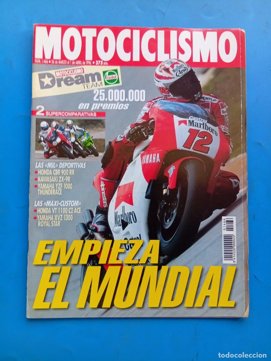 Coches y motocicletas: MOTOCICLISMO. N&ordm; 1466. MARZO 1996. COMP: HONDA CBR 900 RR, KAWASAKI ZX-9R Y YAMAHA YZF 1000... LEER