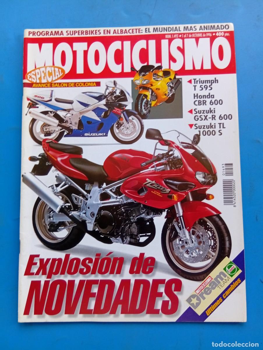 Coches y motocicletas: MOTOCICLISMO. N&ordm; 1493. OCTUBRE 1996. TRIUMPH T 595. HONDA CBR 600. SUZUKI GSX-R 600. LEER