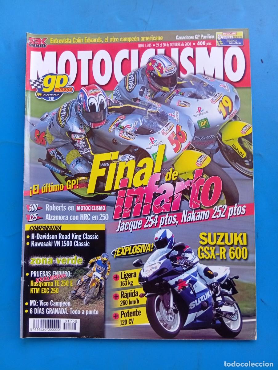 Coches y motocicletas: MOTOCICLISMO. N&ordm; 1705. OCTUBRE 2000. FINAL DE INFARTO. SUZUKI GSX-R 600. KAWASAKI VN 1500.... LEER.