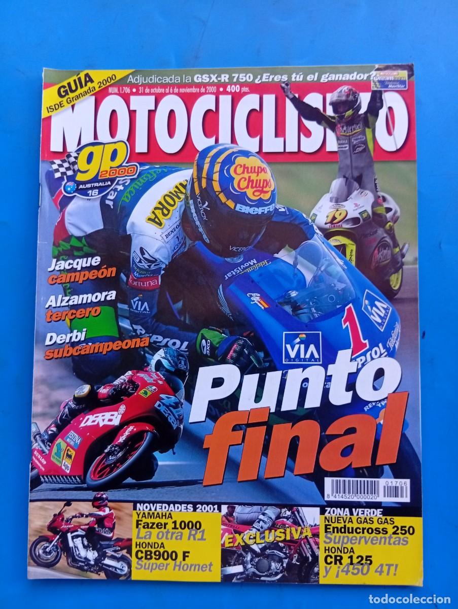Coches y motocicletas: MOTOCICLISMO. N&ordm; 1706. NOVIEMBRE 2000. JACQUE CAMPEON. ALZAMORA TERCERO. DERBI SUBCAMPEONA.... LEER.