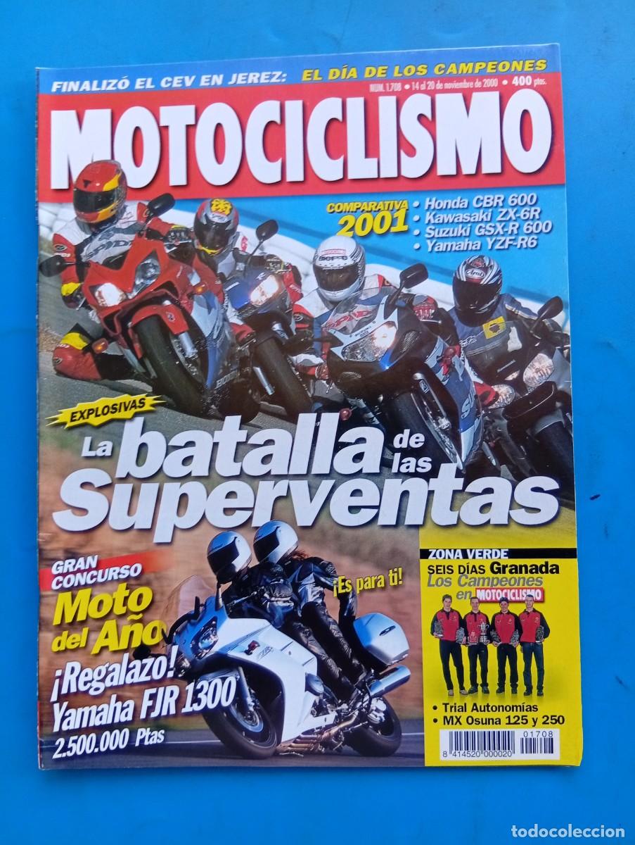 Coches y motocicletas: MOTOCICLISMO. N&ordm; 1708. NOVIEMBRE 2000. HONDA CBR 600. KAWASAKI ZX-6R. SUZUKI GSX-R 600..... LEER.