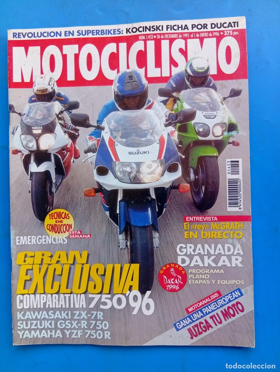 Coches y motocicletas: MOTOCICLISMO. N&ordm; 1453. DICIEMBRE. 1996. KAWASAKI ZX-9R, SUZUKI GSX-R 750 Y YAMAHA YZF 750 R.. LEER.
