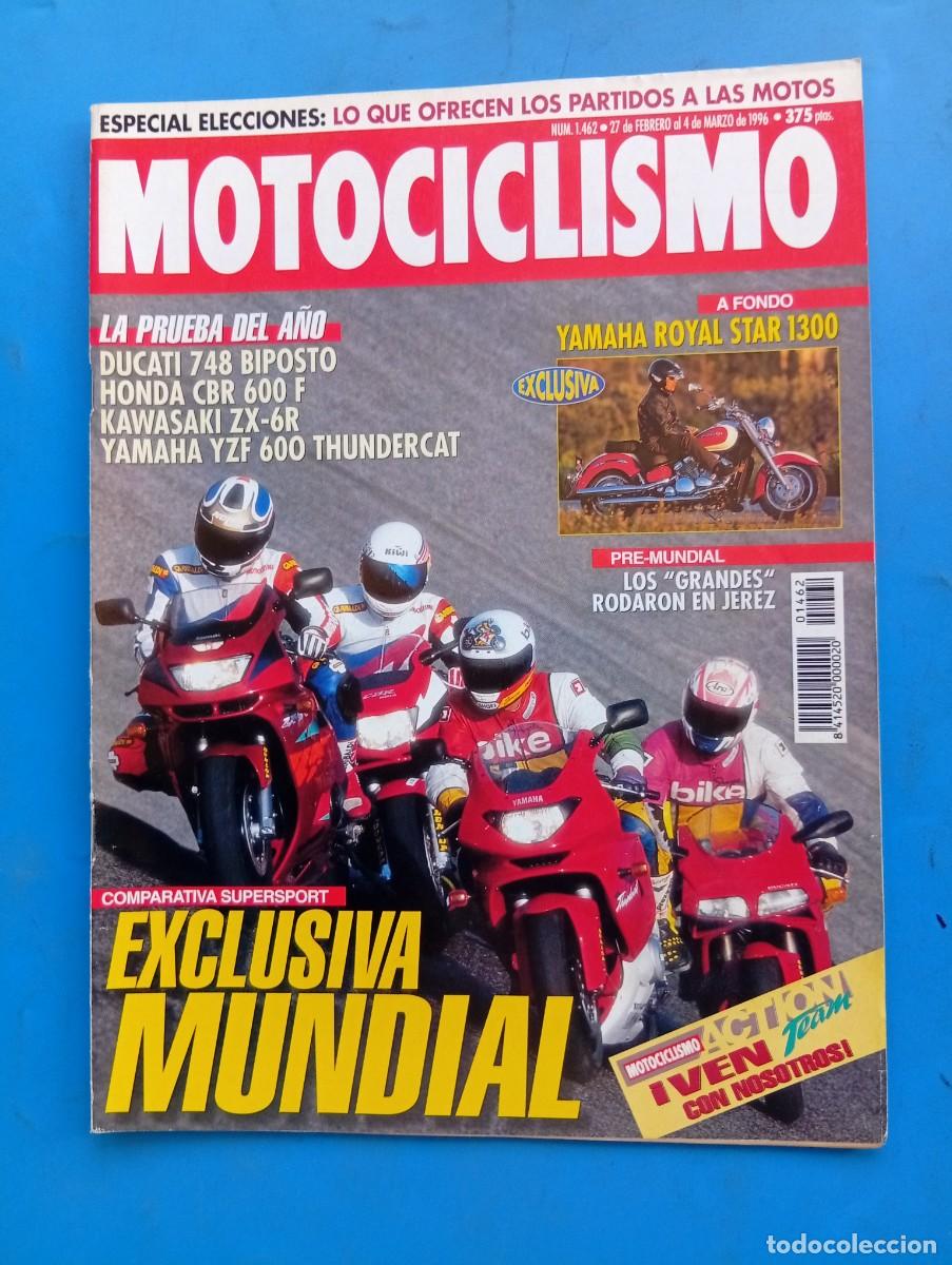 Coches y motocicletas: MOTOCICLISMO. N&ordm; 1462. FEBRERO. 1996. DUCATI 748 BIPOSTO. HONDA CBR 600 F. KAWASAKI ZX6R... LEER.