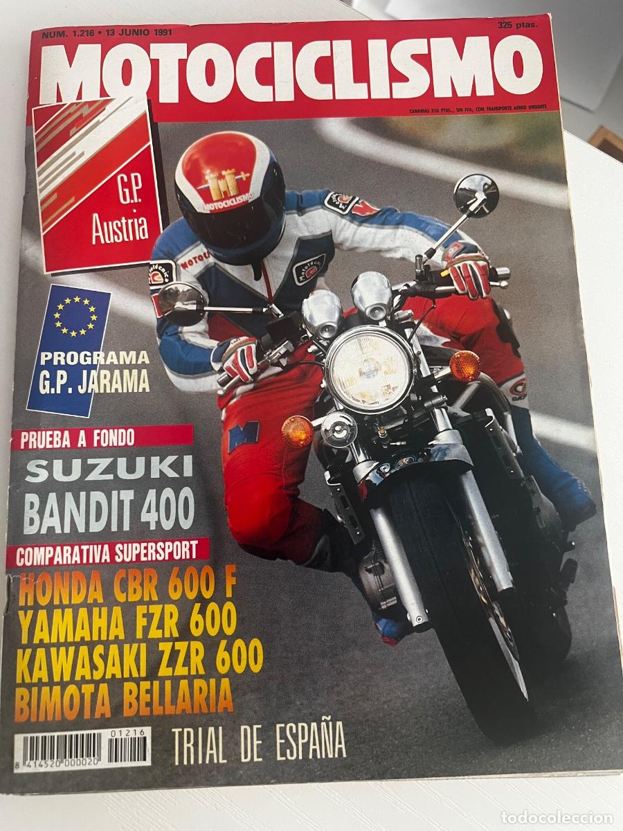 Coches y motocicletas: MOTOCICLISMO. N&ordm; 1216. JUNIO 1991. PRUEBA: SUZUKI BANDIT 400. KAWASAKI ZZR 600. HONDA CBR 600F.LEER