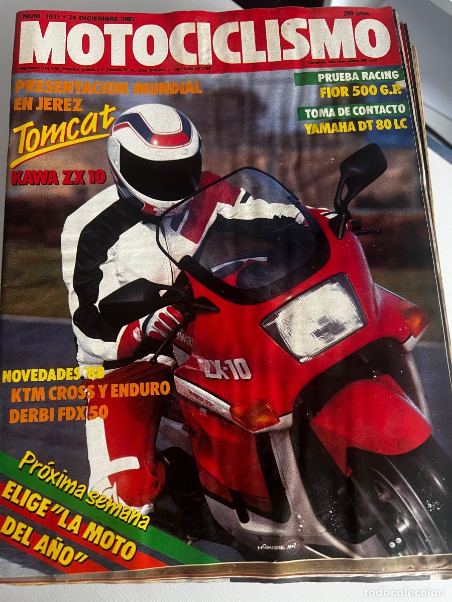 Coches y motocicletas: MOTOCICLISMO. N&ordm; 1035. DICIEMBRE 1987. KAWASAKI ZX 10. FIOR 500. YAMAHA DT 80 LC.BMW K-75.LEER