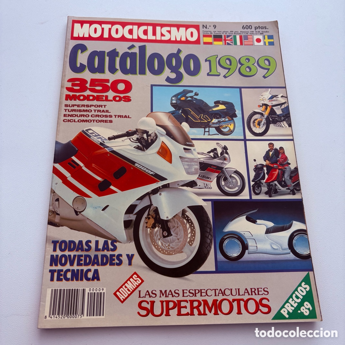 Automobili e Motociclette: catalogo de 1989 revista motociclismo