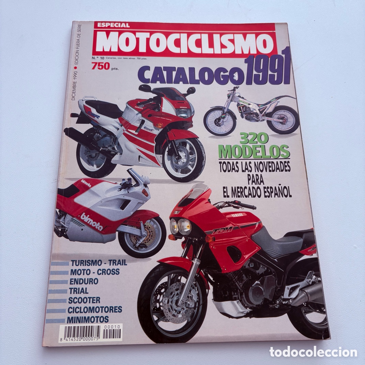 Automobili e Motociclette: catalogo de 1991 revista motociclismo