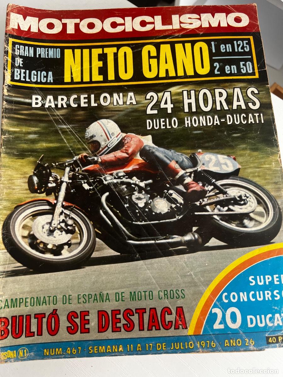 Automobili e Motociclette: MOTOCICLISMO. N&ordm; 467. A&Ntilde;O 1976. GRAN PREMIO DE BELGICA. DUELO HONDA-DUCATI. BULT&Oacute; SE DESTACA.. LEER