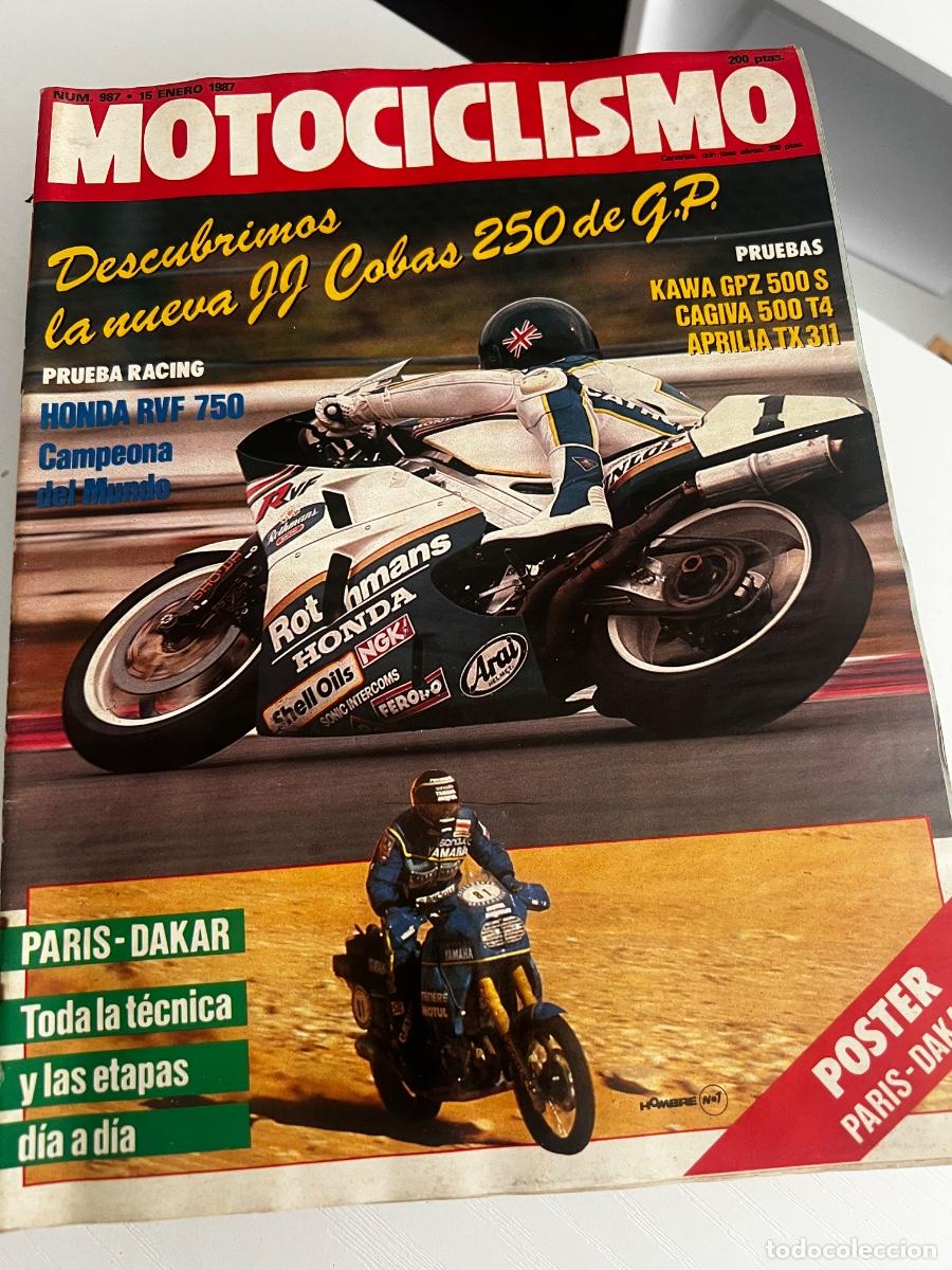 Coches y motocicletas: MOTOCICLISMO. N&ordm; 987. ENERO 1987. KAWA GPZ 500 S. HONDA VFR 750 B. APRILIA TX 311. LEER