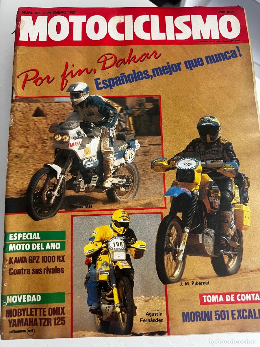 Coches y motocicletas: MOTOCICLISMO. N&ordm; 989. ENERO 1987. MORINI 501 EXCALIBUR YAMAHA TZR 125 MOBYLETTE ONIX. LEER