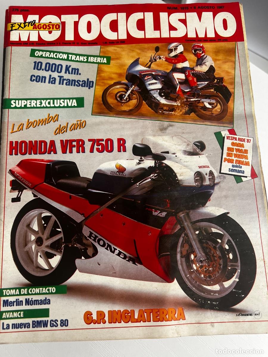 Coches y motocicletas: MOTOCICLISMO. N&deg; 1015. AGOSTO 1987. HONDA VFR 750 R. G.P. INGLATERRA. MERL&Iacute;N N&Oacute;MADA. LEER