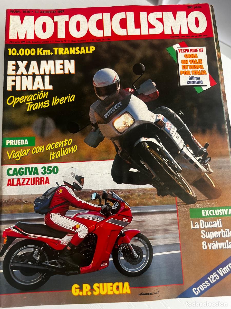 Coches y motocicletas: MOTOCICLISMO. N&deg; 1016. AGOSTO 1987. VIAJAR CON ACENTO ITALIANO. G.P. SUECIA. CROSS 125 VINROMA. LEER