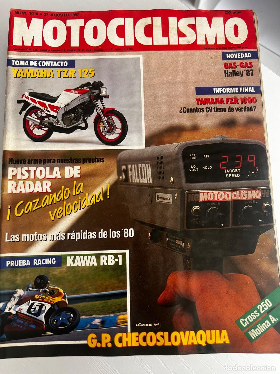 Coches y motocicletas: MOTOCICLISMO. N&deg; 1018. AGOSTO 1987. YAMAHA TZR 125. PISTOLA DE RADAR. G.P.CHECOSLOVAQUIA. LEER