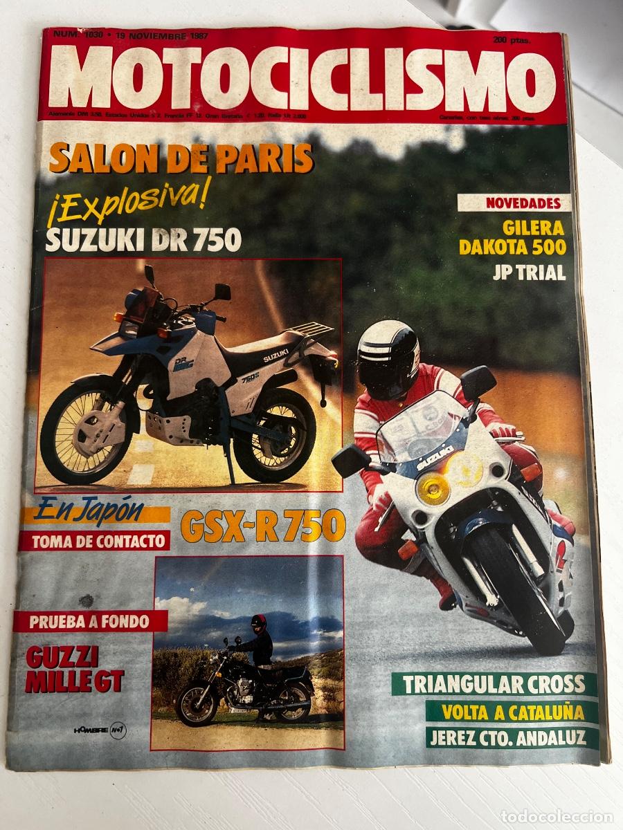 Coches y motocicletas: MOTOCICLISMO. N&ordm; 1030. A&Ntilde;O 1987. SUZUKI GSX R 750 R'88. GILERA DAKOTA 500 BI-4. GUZZI MILLE GT.LEER