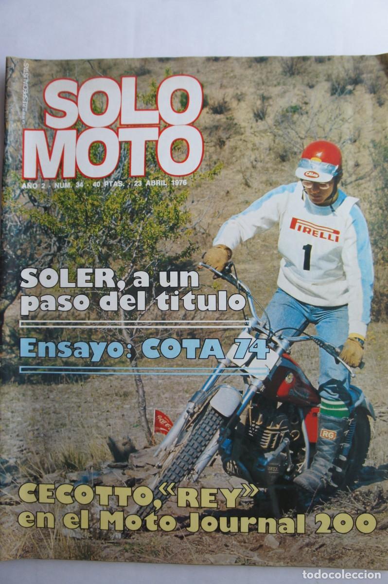 Coches y motocicletas: Revista Solo Moto. a&ntilde;os 70