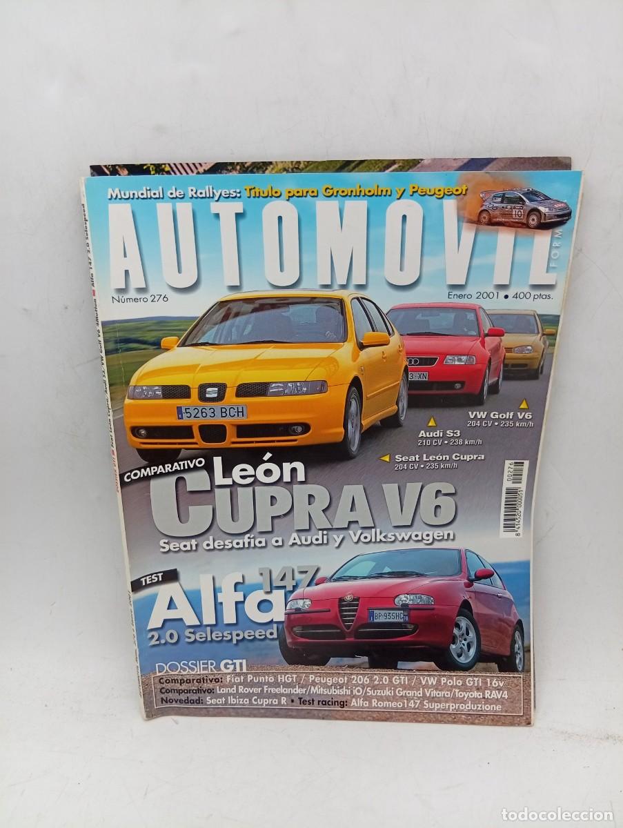 Coches y motocicletas: AUTOMOVIL N&ordm; 276. A&Ntilde;O 2001. SEAT DESAFIA A AUDI. SEAT LEON CUPRA. VW GOLF V6. FIAT PUNTO HGT.. LEER.