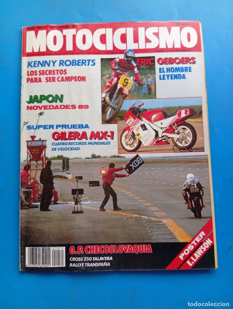 Coches y motocicletas: MOTOCICLISMO. N&ordm; 1071. A&Ntilde;O 1988. S&Uacute;PER PRUEBA: GILERA MX-1. GRAN PREMIO CHECOSLOVAQUIA. ENTRE.. LEER