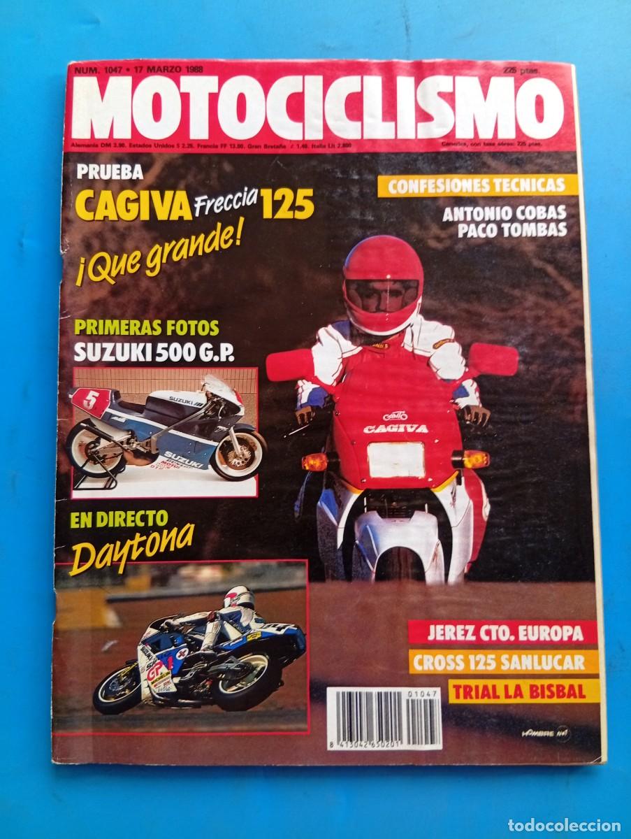 Coches y motocicletas: MOTOCICLISMO. N&ordm; 1047. A&Ntilde;O 1988. PRUEBA: CAGIVA FRECCIA 125. SUZUKI 500 GP. ANTONIO COBAS. CI.. LEER