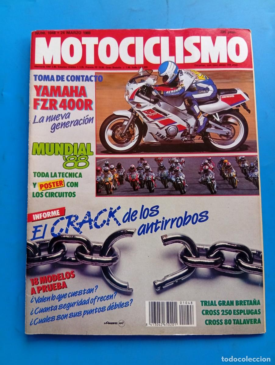 Coches y motocicletas: MOTOCICLISMO. N&ordm; 1048. A&Ntilde;O 1988. YAMAHA FZR 400. APRILIA TX 212. PRE MUNDIAL DE VELOCIDAD..... LEER.