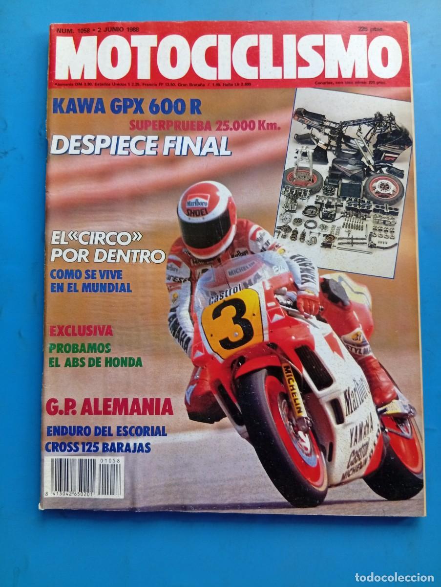 Coches y motocicletas: MOTOCICLISMO. N&ordm; 1058. A&Ntilde;O 1988. PRUEBA: HONDA ALB. G.P. DE ALEMANIA. BARAJAS: CIRCUITO DE ES.. LEER