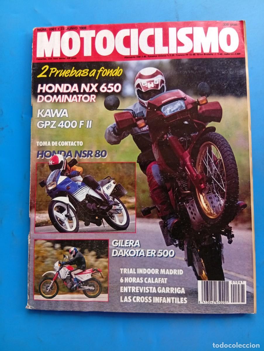 Coches y motocicletas: MOTOCICLISMO. N&ordm; 1061. A&Ntilde;O 1988. PRUEBA: HONDA NX 650 DOMINATOR. KAWA GPZ 400F II. ENTREVISTA.. LEER