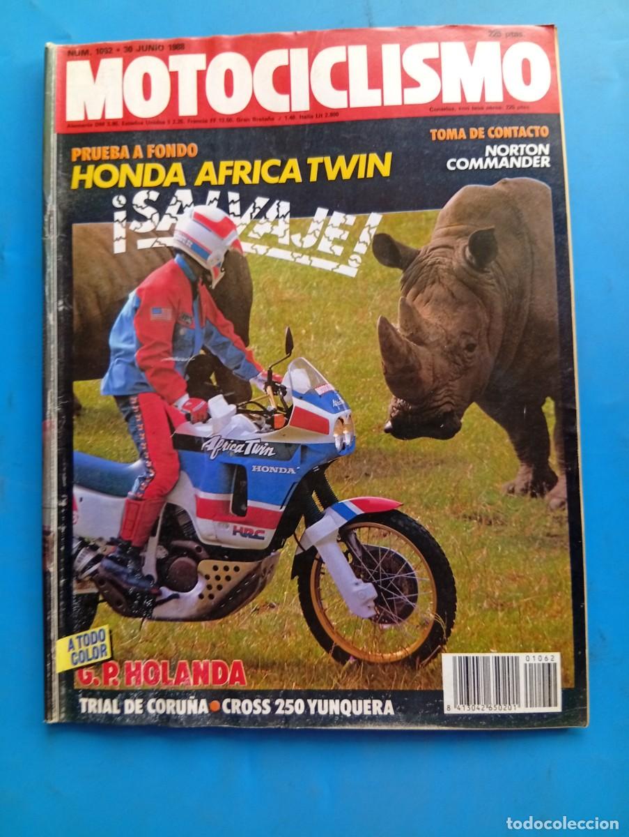 Coches y motocicletas: MOTOCICLISMO. N&ordm; 1062. A&Ntilde;O 1988. PRUEBA: HONDA XRV 650. SAL&Oacute;N DE BRISTOL. CIRCUITO DE ESPA&Ntilde;A... LEER