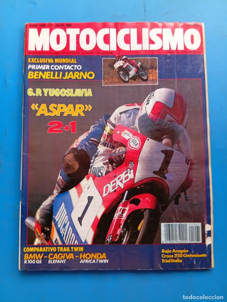 Coches y motocicletas: MOTOCICLISMO. N&ordm; 1065. A&Ntilde;O 1988. PRUEBA: BENELLI 125 JARNO. G.P. YUGOSLAVIA. CIRCUITO DEL .... LEER.