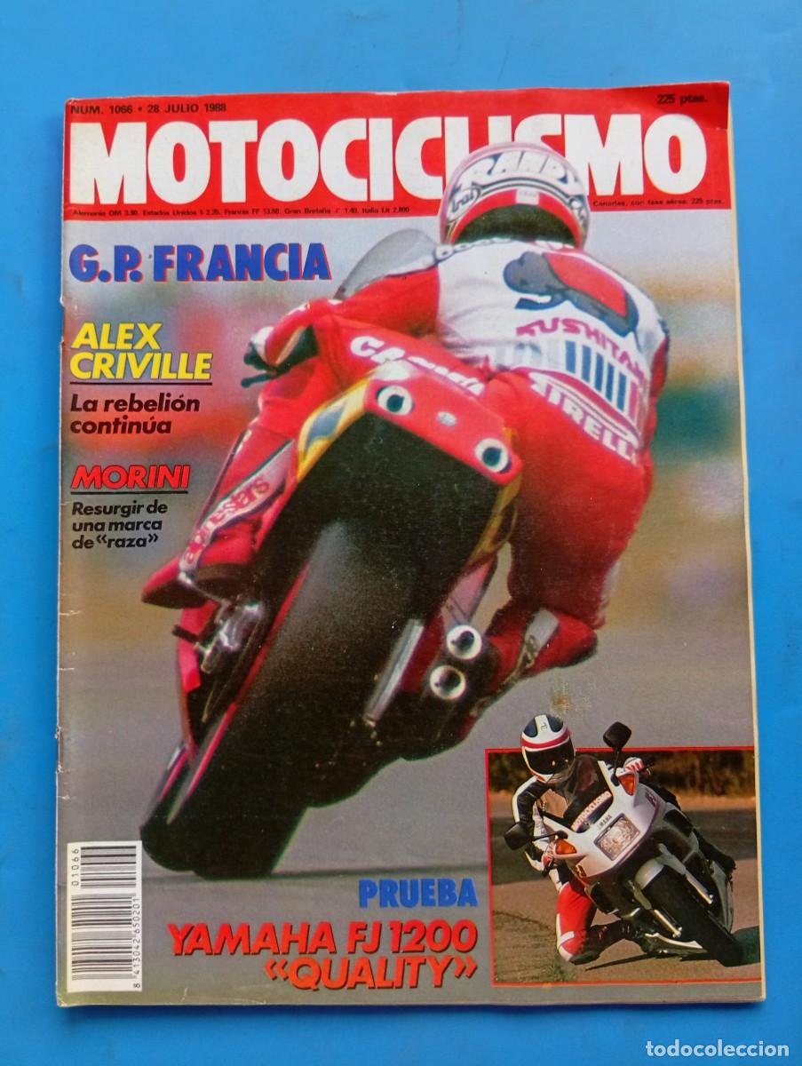 Coches y motocicletas: MOTOCICLISMO. N&ordm; 1066. A&Ntilde;O 1988. ALEX CRIVILL&Eacute;. MORINI. G.P. DE FRANCIA. YAMAHA FJ1200. CIRCU.. LEER