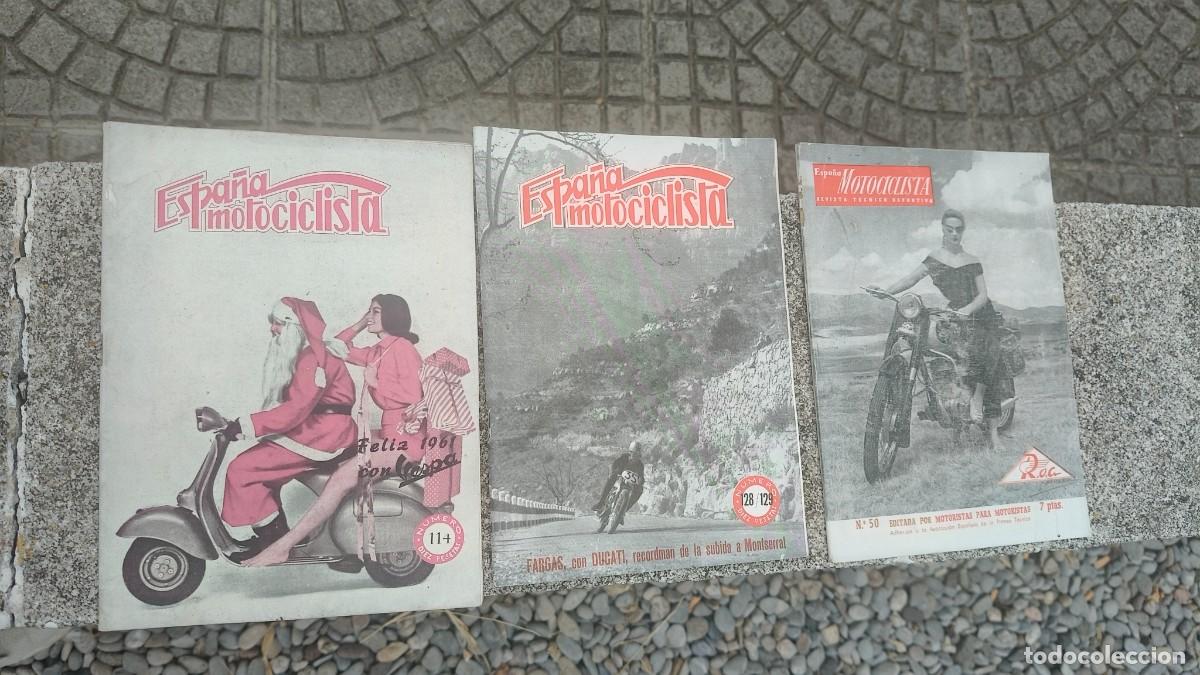 Coches y motocicletas: Lot de 3 revues Espana motocyclista 1951,57 tr&egrave;s bon etat